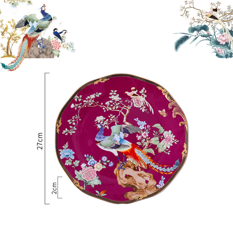 INGRI Purple Phoenix - Handcrafted Bone China Tableware  (Individual Piece) - Je t'aime Resolute