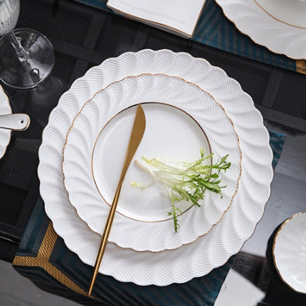 INGRI Pure White Series - Handcrafted Bone China Tableware Set - Je t'aime Resolute