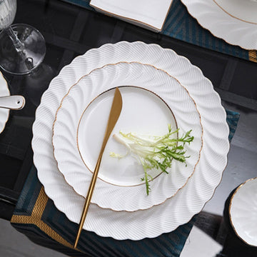 INGRI Pure White Series - Handcrafted Bone China Tableware Set - Je t'aime Resolute