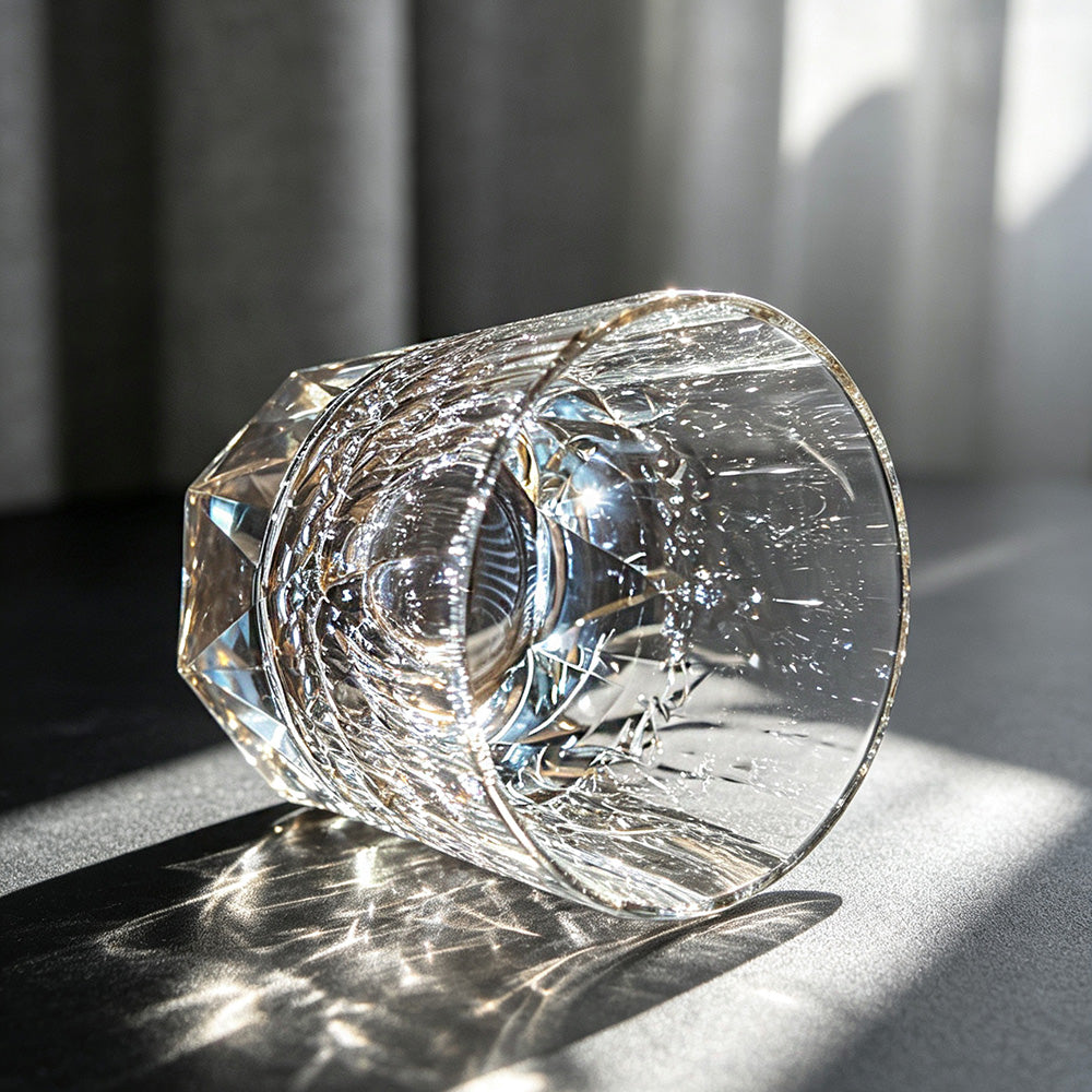 Edo Kiriko Hand-Cut Tōge Crystal Whiskey Glass