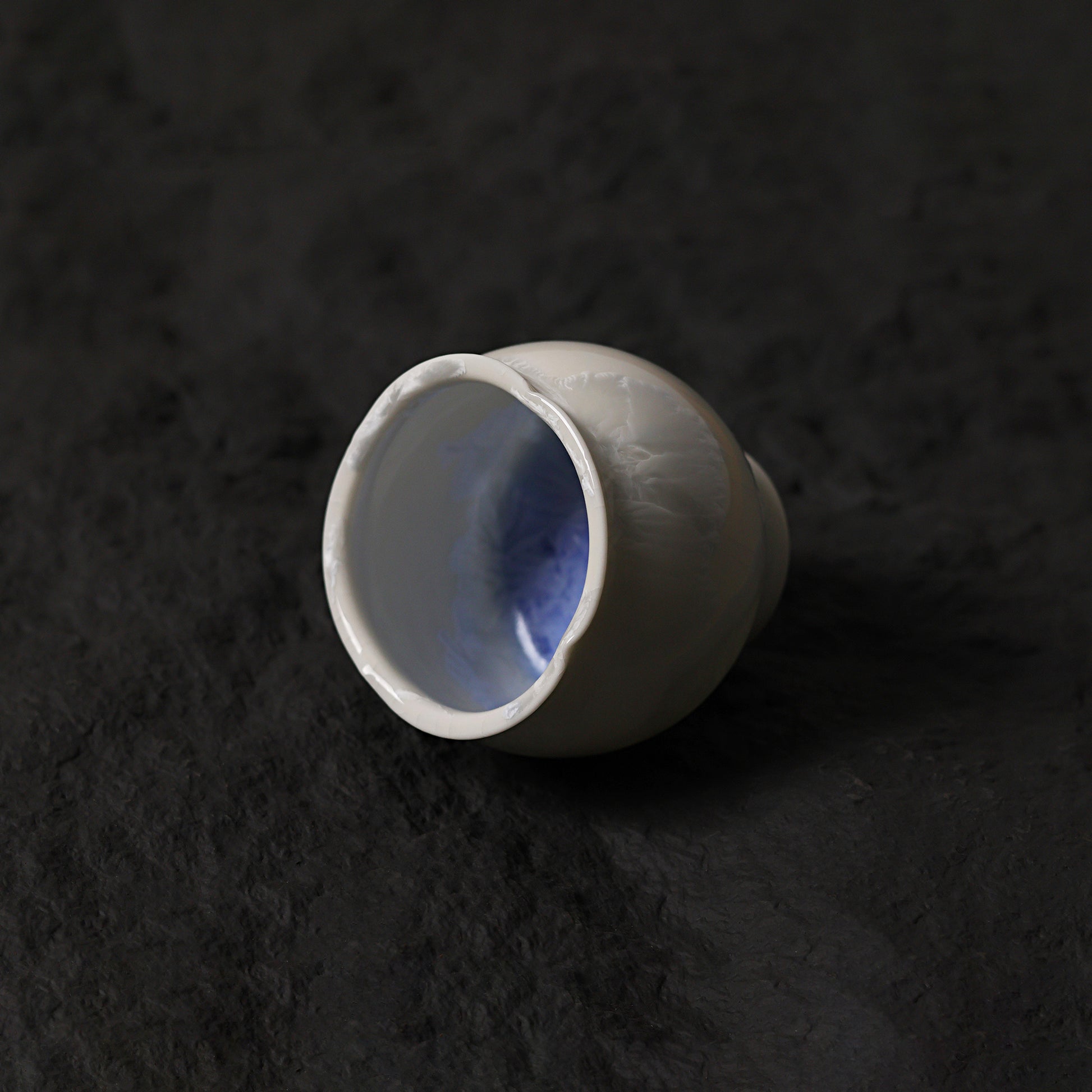 Marine Lapis | Handmade Ceramic Crystalline Glaze Sake Cup - Je t'aime Resolute