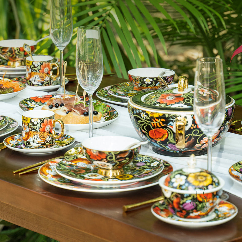 INGRI Jungle Party – Handcrafted Bone China Dinnerware (Individual Piece) - Je t'aime Resolute