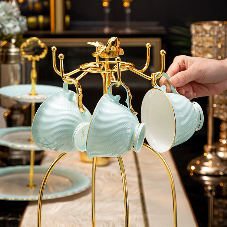 INGRI Ocean Blue - Handcrafted Bone China Tea Set - Je t'aime Resolute