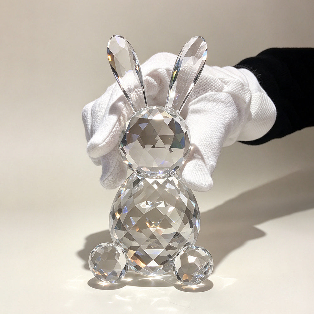 JR K9 Crystal Rabbit Figurine – Clear