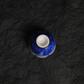Deep Blue Crystalline Glaze Flower-Edge Tea Cup – 3.1
