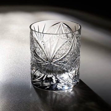 Edo Kiriko Hand-Cut K9 Kochō Crystal Whiskey Glass