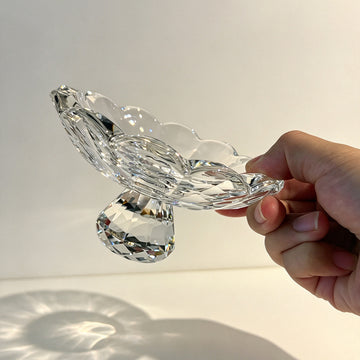JR K9 Crystal Petal Pedestal Dessert Bowl