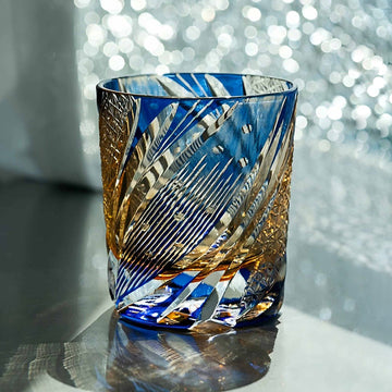 Edo Kiriko Handcrafted Meteor Crystal Glass