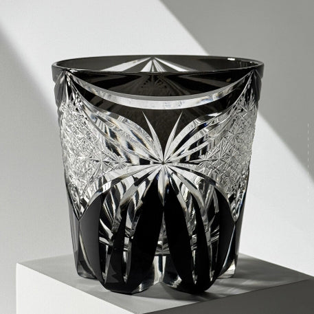 Edo Kiriko Handcrafted Butterfly Motif Whiskey Glass