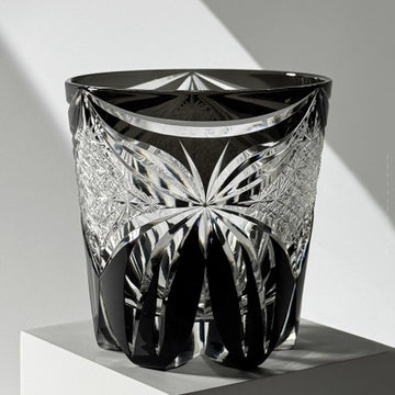 Edo Kiriko Handcrafted Butterfly Motif Whiskey Glass