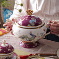 INGRI Purple Phoenix - Handcrafted Bone China Tableware  (Individual Piece) - Je t'aime Resolute