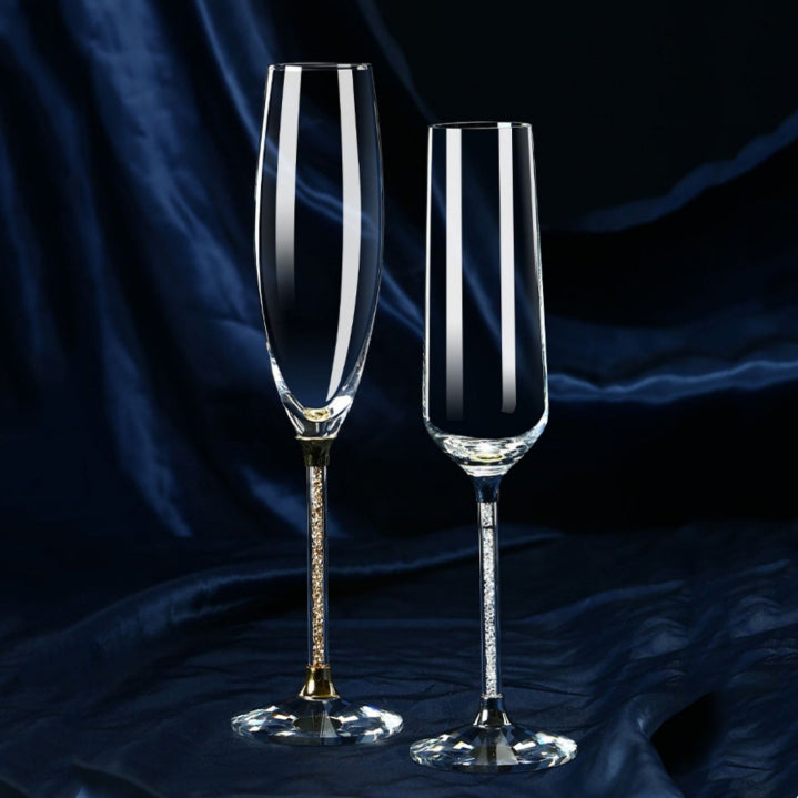 JR Crystal-Embellished Champagne Flute - Gold