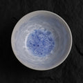Marine Blue Textured Crystalline Glaze Bowl – Handmade Ceramic Rice Bowl 4.8
