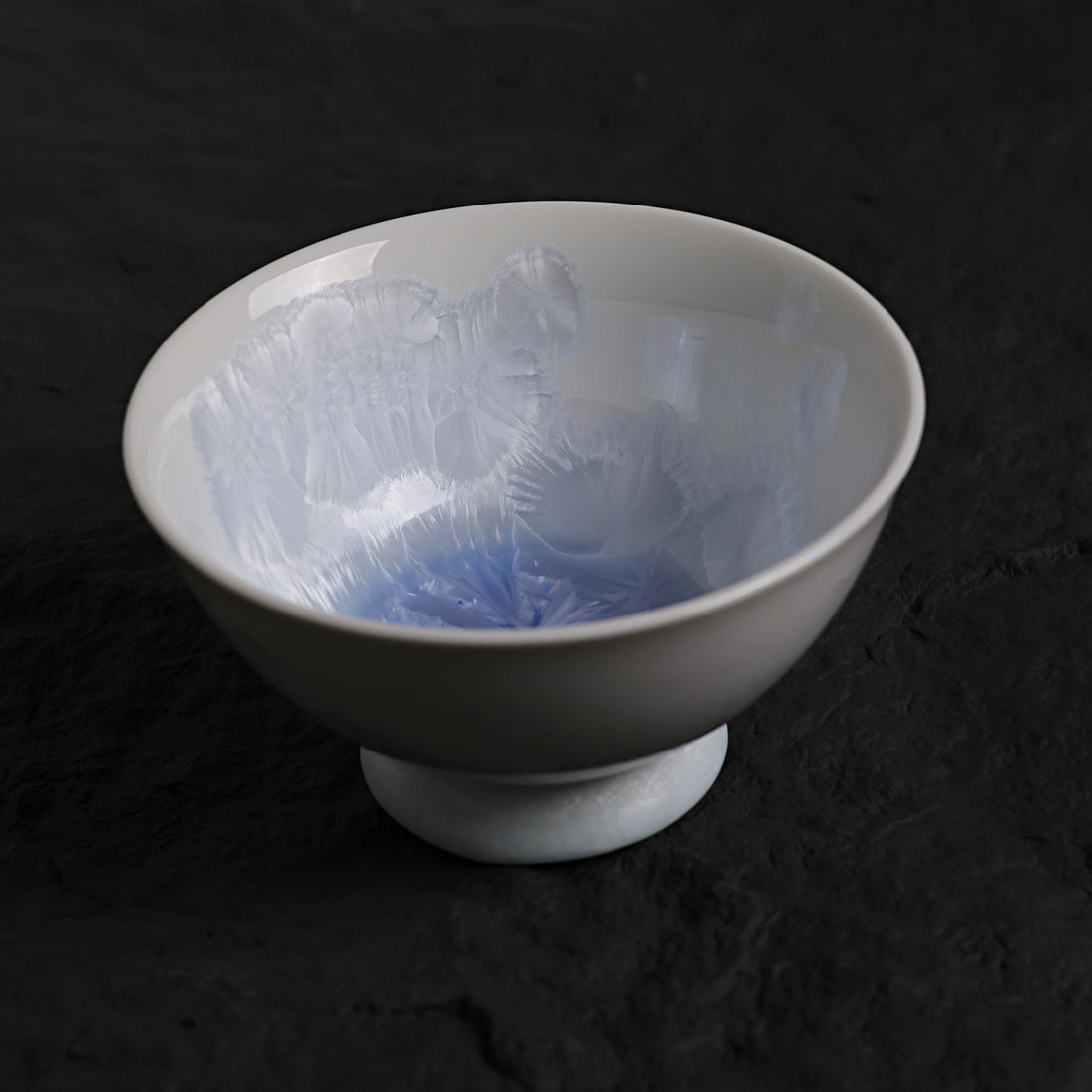 Bols à soupe à glaçure cristalline bleu marine