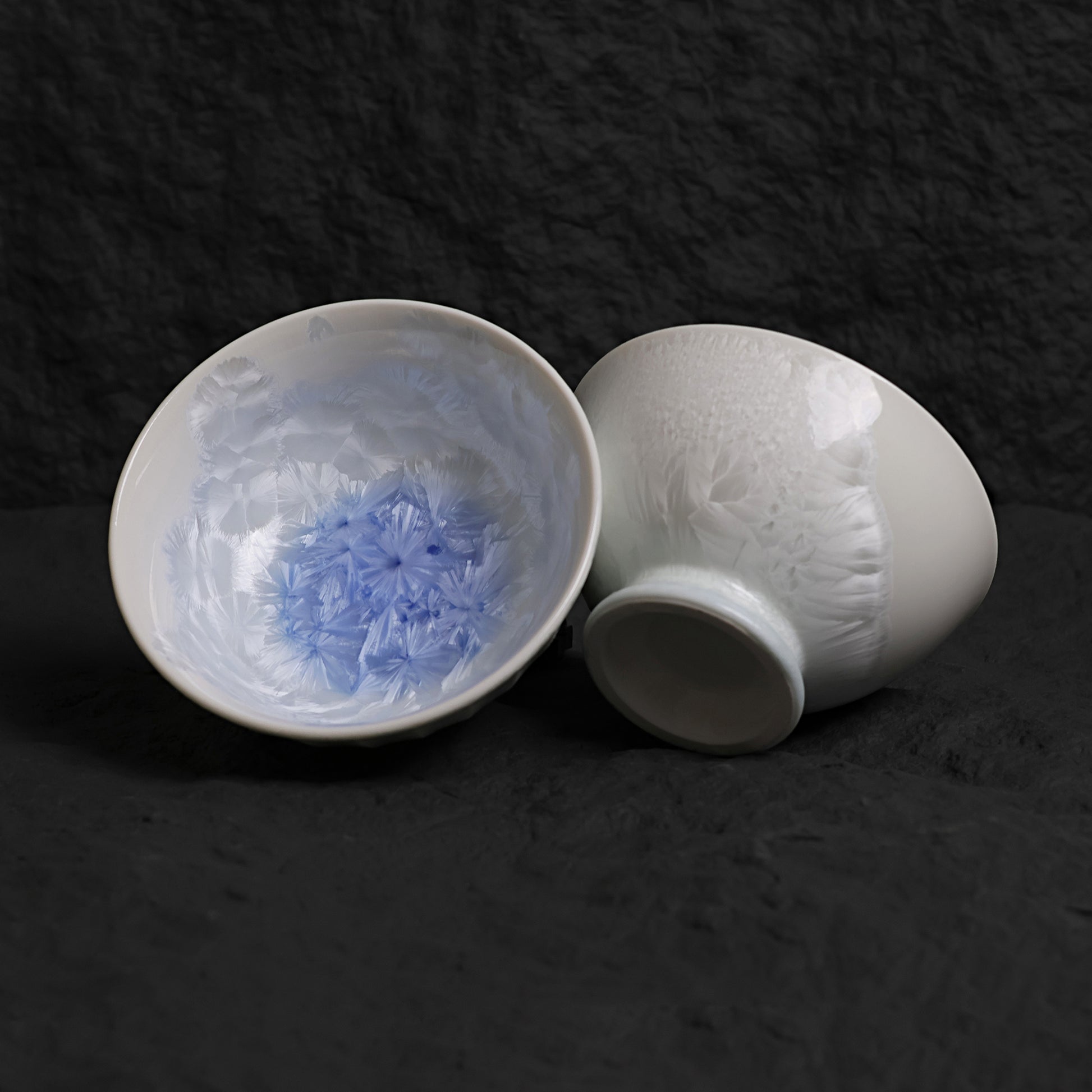 Marine Blue Smooth Crystalline Glaze Soup Bowl –  4.7"Handmade Ceramic Bowl - Je t'aime Resolute