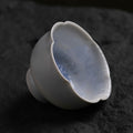 Marine Blue Crystalline Glaze Flower Tea Cup and Saucer Set – Handmade Ceramic Teaware - Je t'aime Resolute