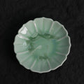Pistachio Green Crystalline Glaze Floral Edge Mini Dessert Plate – 4.1” Handmade Ceramic Plate - Je t'aime Resolute