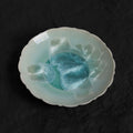 Ice Blue Crystalline Glaze Mini Dessert Plate – 4.1” Handmade Ceramic Plate with Crystal Bloom Pattern - Je t'aime Resolute