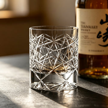 Edo Kiriko Hand-Cut Hoshikage Crystal Whiskey Glass