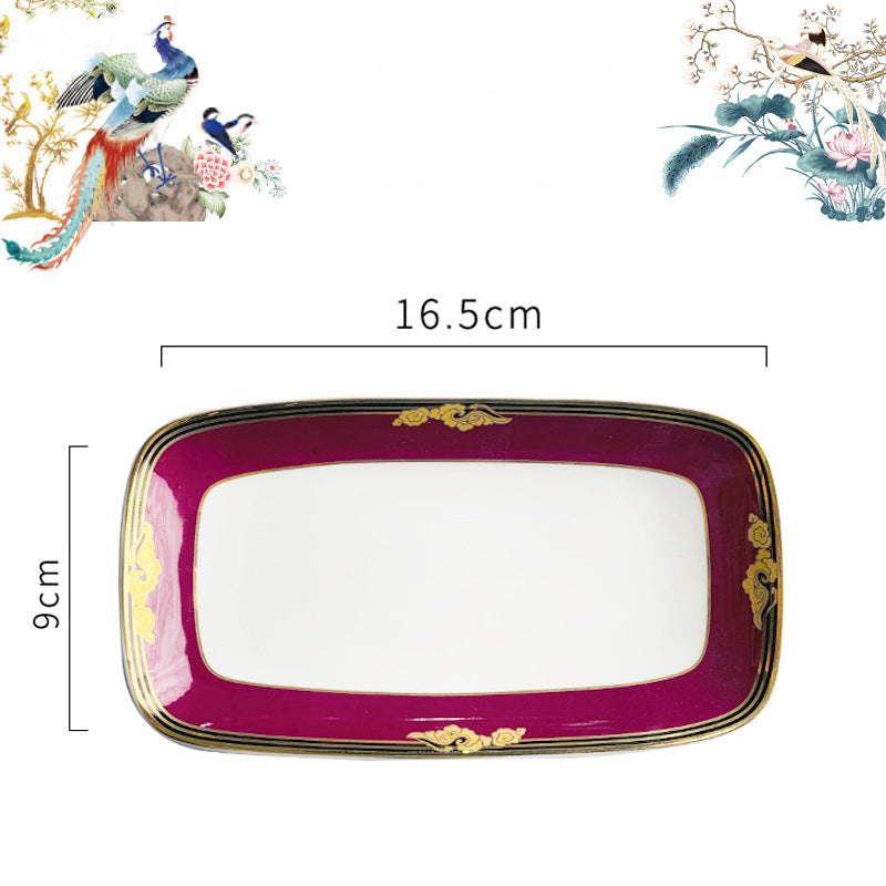 INGRI Purple Phoenix - Handcrafted Bone China Tableware  (Individual Piece) - Je t'aime Resolute