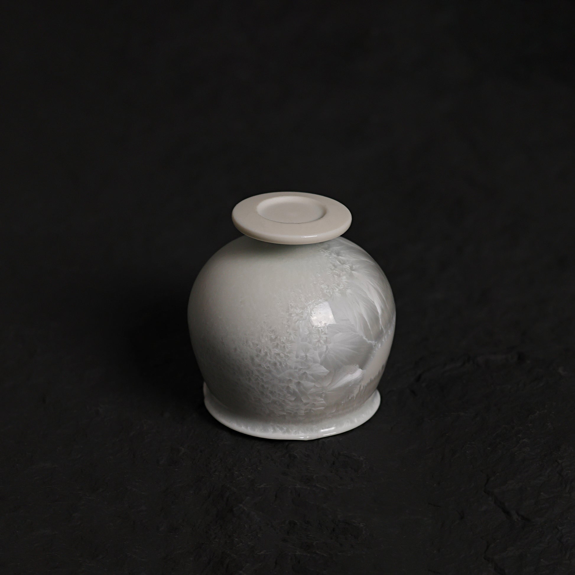Marine Blue Crystalline Glaze Condiment Dish – 2” Handmade Ceramic Sauce Bowl - Je t'aime Resolute