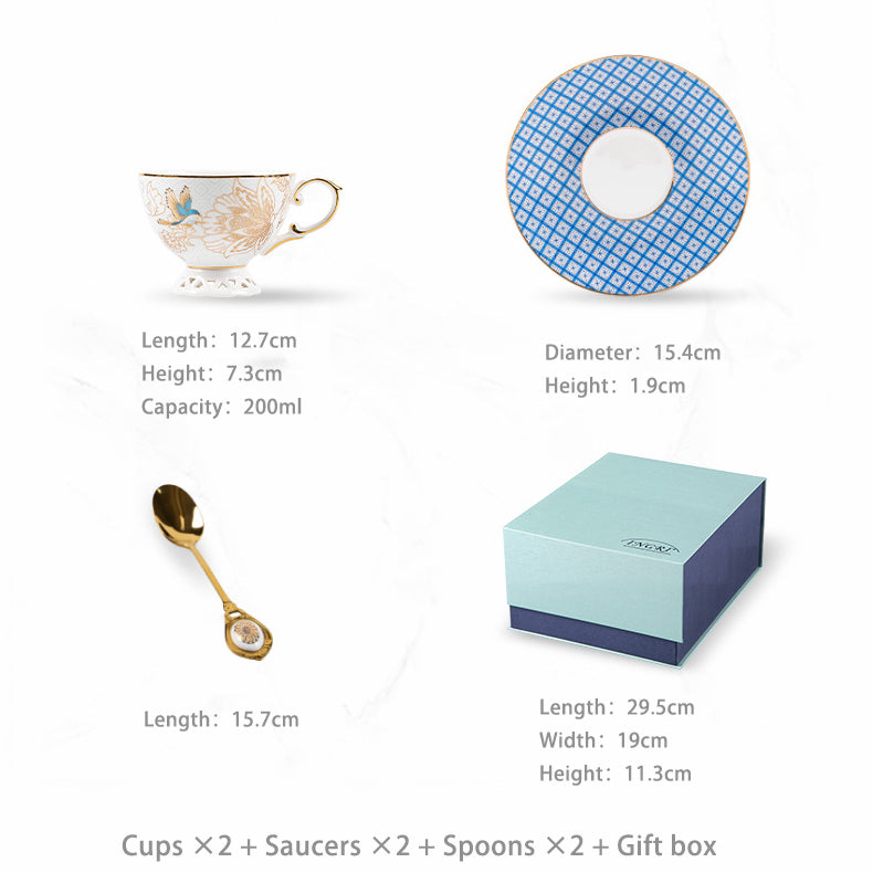 INGRI Golden Garden – Handcrafted Bone China Tea Set - Je t'aime Resolute