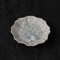 Ice White-Blue Scalloped Edge Dessert Plate – 6.4” Handmade Ceramic Plate - Je t'aime Resolute