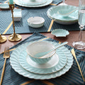 INGRI Ocean Blue - Handcrafted Bone China Dinnerware Set - Je t'aime Resolute