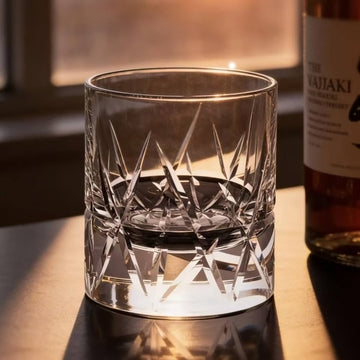 Edo Kiriko Hand-Cut Cross Crystal Whiskey Glass