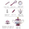 INGRI Purple Phoenix - Handcrafted Bone China Tableware Set - Je t'aime Resolute