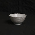 Ice White-Blue Crystalline Glaze Lotus Edge Tea Cup – 3” Handmade Ceramic Teaware - Je t'aime Resolute