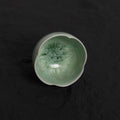 Pistachio Green Crystalline Glaze Tea Cup Set – Handmade Mini Teacup with Fan Crystal Saucer - Je t'aime Resolute