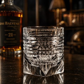 Edo Kiriko Handcrafted Intersections Whiskey Glass