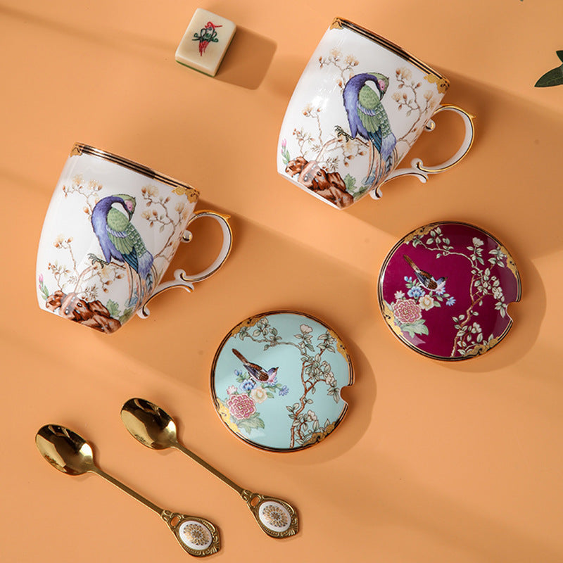 INGRI Handcrafted Bone China Couple Mug Set - Je t'aime Resolute