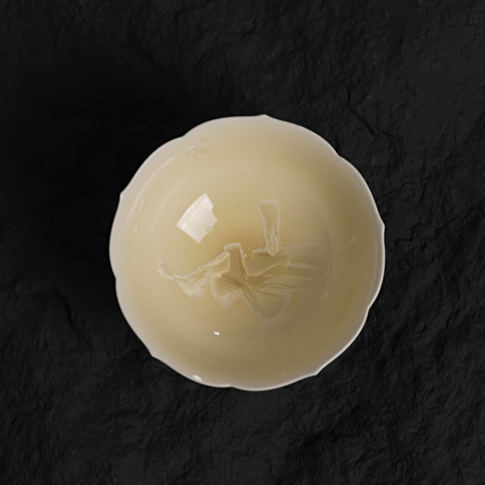 Light Yellow Crystalline Glaze Lotus-Inspired Tea Cup – 3.2” Handmade Ceramic Cup - Je t'aime Resolute