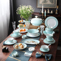 INGRI Ocean Blue - Handcrafted Bone China Dinnerware Set - Je t'aime Resolute