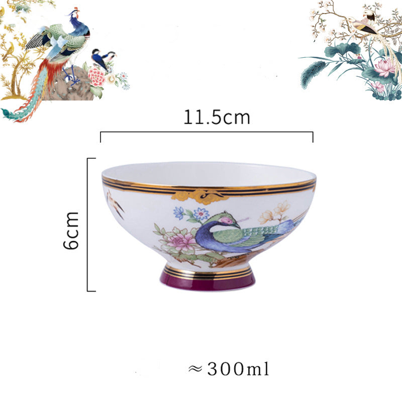 INGRI Purple Phoenix - Handcrafted Bone China Tableware  (Individual Piece) - Je t'aime Resolute