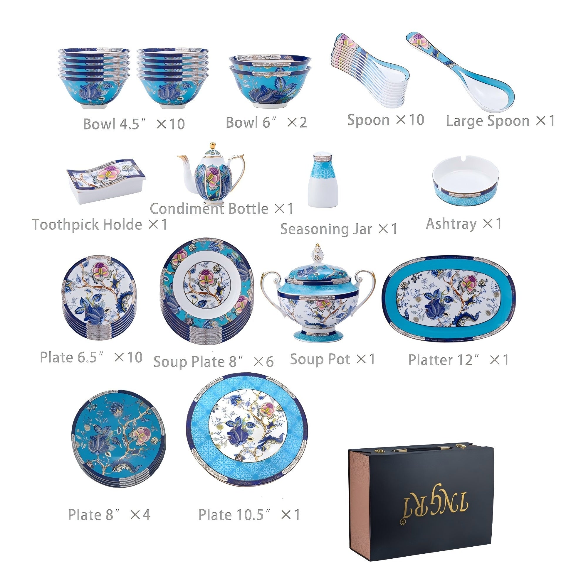 INGRI Jadeite – Handcrafted Bone China Dinnerware Set - Je t'aime Resolute