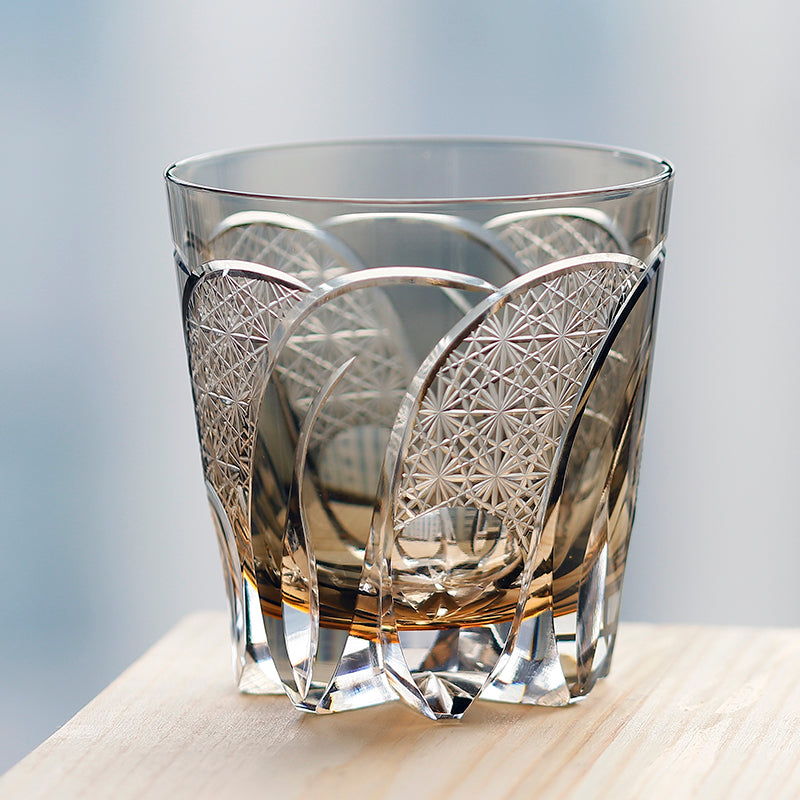 Edo Kiriko Handcrafted Moonbow Whiskey Glass