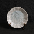 Ice White-Blue Scalloped Edge Dessert Plate – 6.4” Handmade Ceramic Plate - Je t'aime Resolute