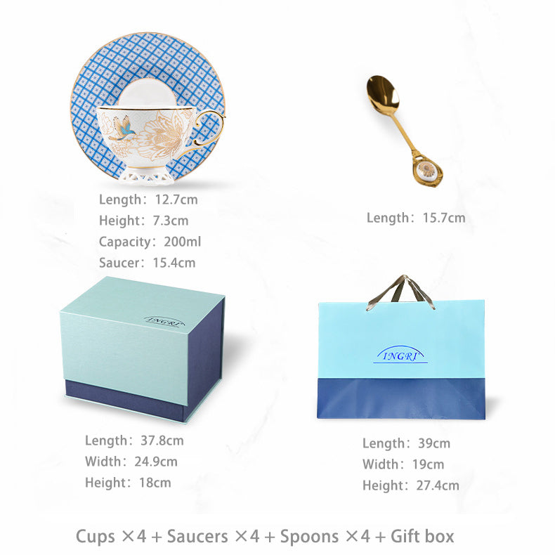 INGRI Golden Garden – Handcrafted Bone China Tea Set - Je t'aime Resolute