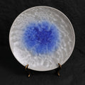 Marine Blue Crystalline Glaze Dinner Plates - Je t'aime Resolute