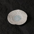 Ice White-Blue Crystalline Glaze Floral Mini Teacup Set – Handmade Four-Petal Cup with Wave-Patterned Saucer - Je t'aime Resolute
