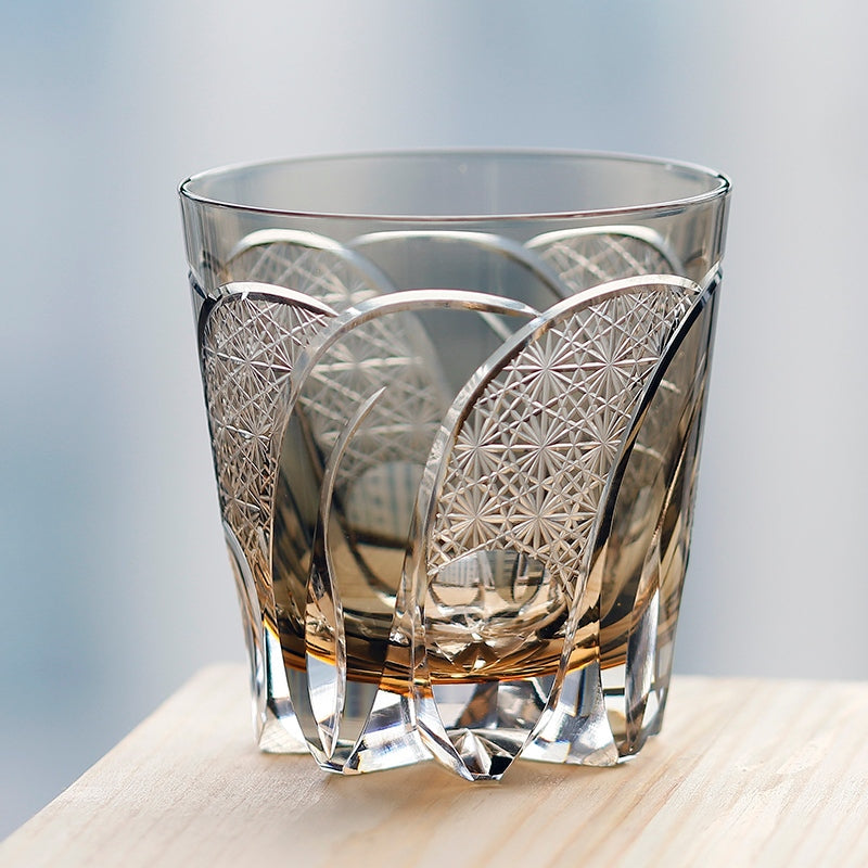 Edo Kiriko Handcrafted Moonbow Whiskey Glass