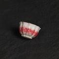 White&Red Crystalline Glaze Handmade Tea Cup – 3.3