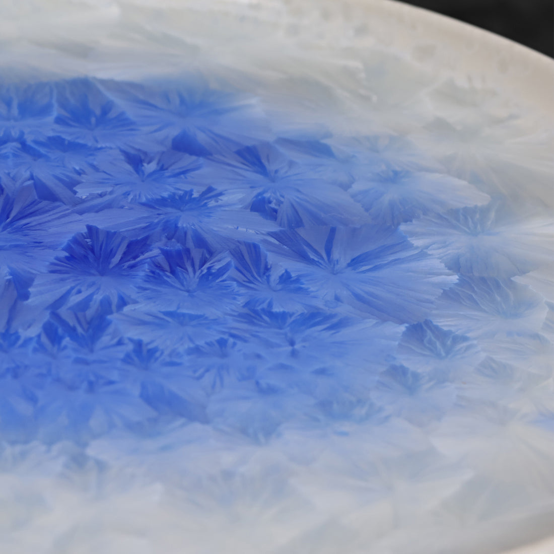 Marine Blue Crystalline Glaze Main Course Plate - Je t'aime Resolute