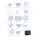 INGRI Ocean White - Handcrafted Bone China Dinnerware Set - Je t'aime Resolute