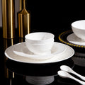 INGRI White Embossed – Handcrafted Bone China Dinnerware Set (Individual Piece) - Je t'aime Resolute