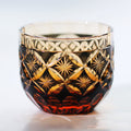 Edo Kiriko Crystal Glass Black Sake Cup - Je t'aime Resolute