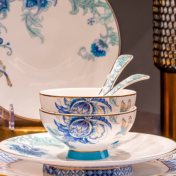 INGRI Golden Garden – Handcrafted Bone China Dinnerware Set - Je t'aime Resolute